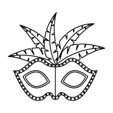 Carnival mask with feathers イラスト素材