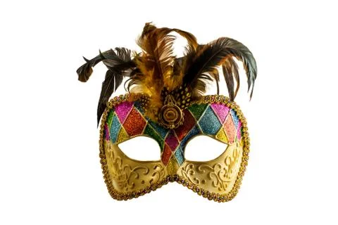 Carnival mask with feathers Stock Photos