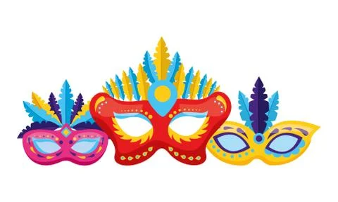 Carnival mask frame 스톡 일러스트