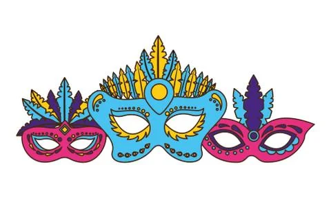 Carnival mask frame Stock Illustration