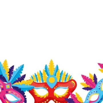 Carnival mask frame Stockillustratie