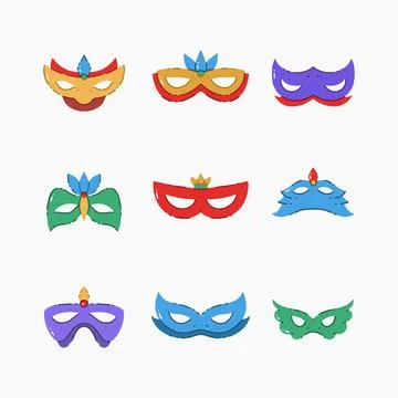 Carnival mask hand drawn vector illustration 스톡 일러스트