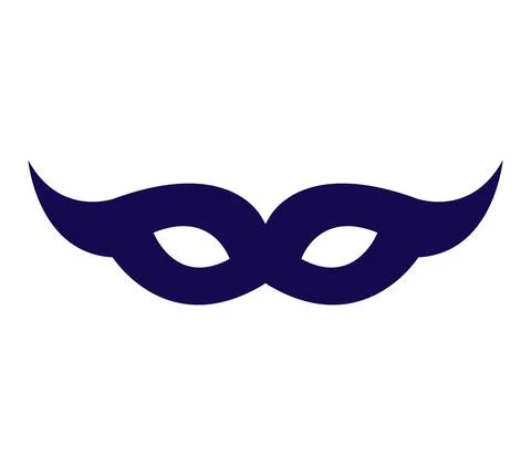 Carnival mask icon illustrated in vector on white background Stock Illustration