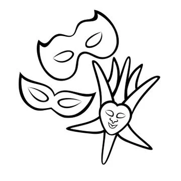 Carnival mask Stock Illustration