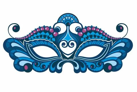 Carnival mask isolated on white. Vector illustratiom Stock Illustration
