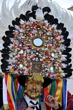  Carnival mask from Tyrol Stock Photos
