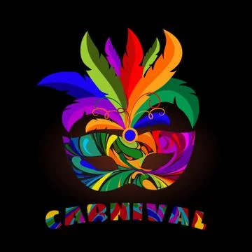Carnival mask. Vector illustration. Illustrazione stock