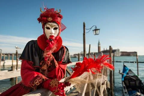 Carnival Mask in Venice Stock Photos