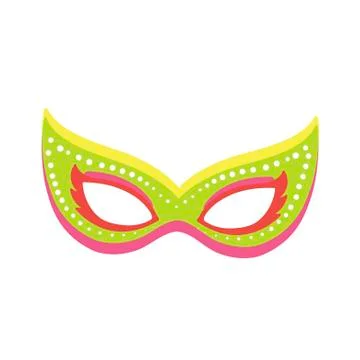 Carnival mask on white background. Vector illustration in trendy flat style. ESP Stock Illustration