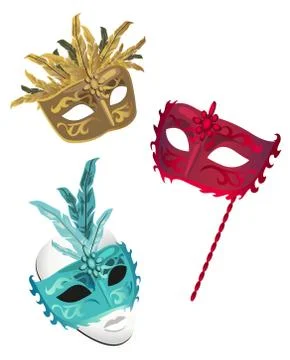 Carnival masks Stock Illustration