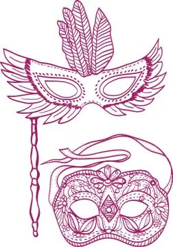 Carnival masks Stock Illustration