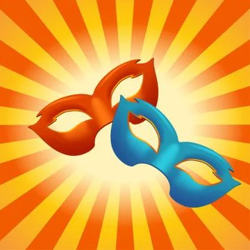 Carnival masks Stock Illustration