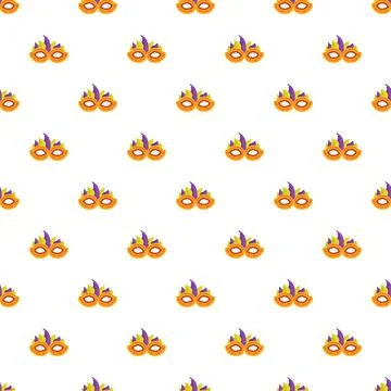 Carnival masks repeating pattern celebrating festive mardi gras 스톡 일러스트