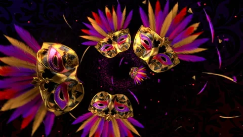 Carnival Masquerade LOOP 4  Stock Footage 102098962