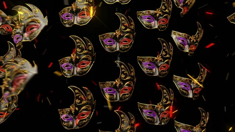 Carnival Masquerade LOOP 8 Stock Footage 102098750