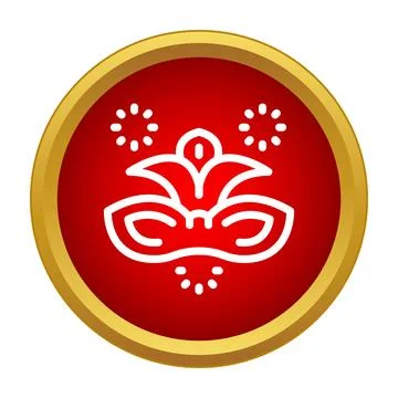 Carnival masquerade mask icon symbolizing celebration and mystery Stock Illustration