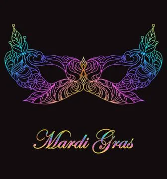 Carnival, masquerade mask. Stock Illustration