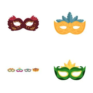 Carnival masquerade masks vector set Illustrazione stock