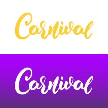 Carnival. Modern Script lettering Carnival for Mardi Gras holiday Stock Illustration