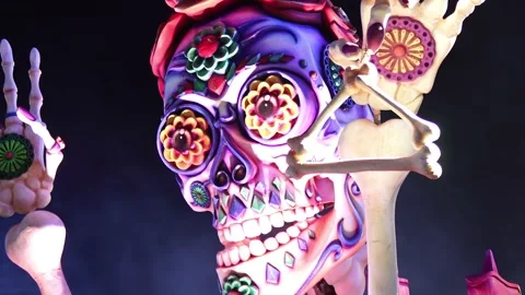 Carnival in Nice. Parade of light Stock Footage 146227491