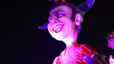 Carnival in Nice. Parade of light Stock Footage 146227564