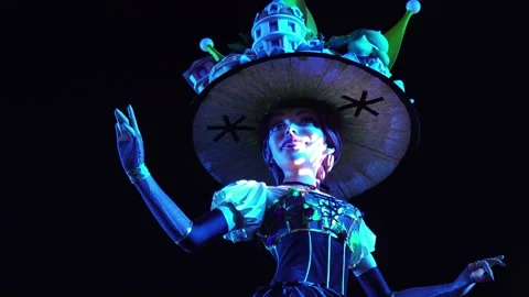 Carnival in Nice. Parade of light Stock Footage 146227666