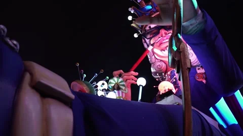 Carnival in Nice. Parade of light Stock Footage 146227978