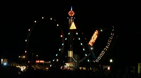 Carnival at night. Video stock 12364861