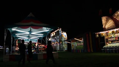 Carnival at night Stock Footage 80074621
