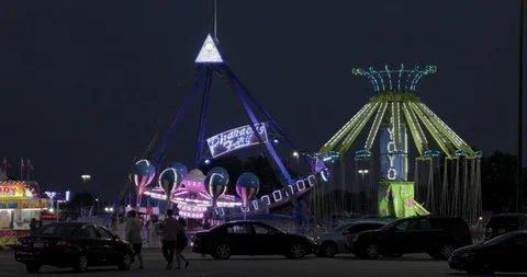 Carnival at Night Stock Footage 91774616