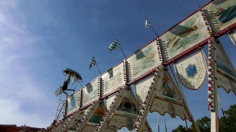 Carnival nostalgic swing swinging Stock Footage