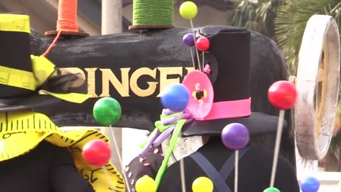 Carnival - Old Sewing Machine on Parade Video stock 240233715