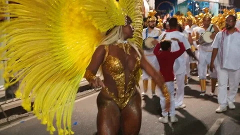 Carnival Parade in Rio de Janeiro, Brazil Stock Footage 81982292