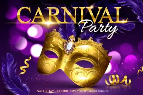 Carnival party design Illustrazione stock