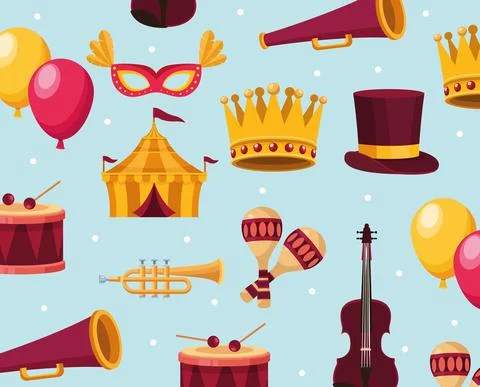 Carnival pattern background 스톡 일러스트