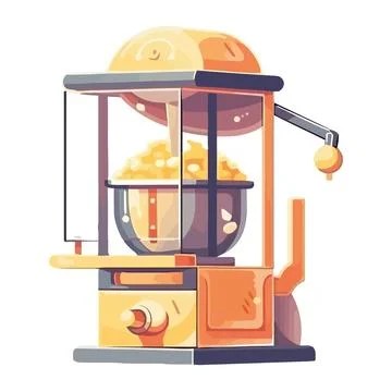 Carnival pop corn machine icon Stock-Illustration