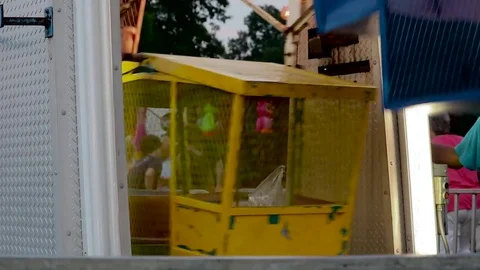 Carnival Ride Cages Stock Footage 78948310