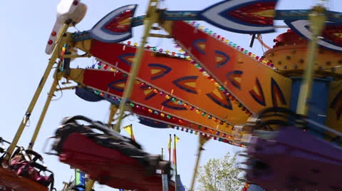 Carnival Ride Closeup Video stock 23096900