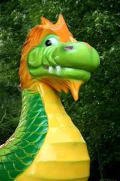 Carnival ride dragon Stock Photos