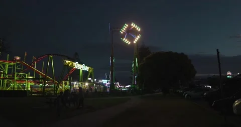 Carnival ride at dusk Stock Footage 171191068