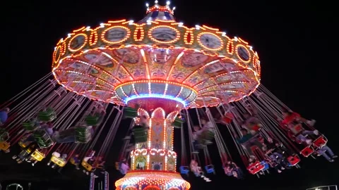 Carnival  ride at the fair. Stock Footage 255091480
