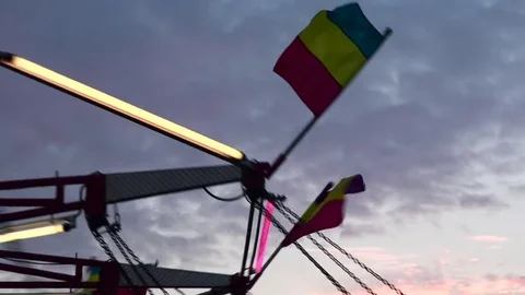 Carnival Ride Flags Stock Footage 78948416