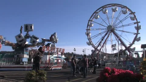 Carnival Rides 4 Stock Footage 8915616