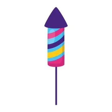 Carnival rocket fireworks Illustrazione stock