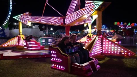 Carnival round up ride. Stock Footage 255092792
