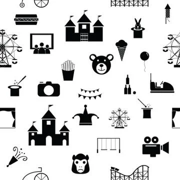 Carnival seamless pattern background icon. 스톡 일러스트