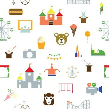 Carnival seamless pattern background icon. Stock Illustration