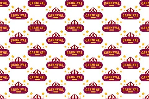Carnival seamless pattern background template Stock Illustration