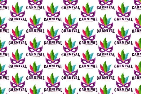 Carnival seamless pattern background template Stock Illustration