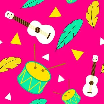 Carnival seamless pattern. Stock Illustration